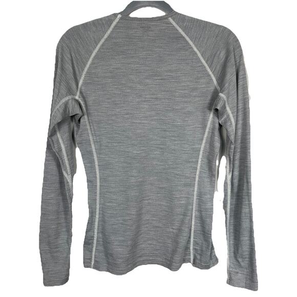 Icebreaker 100% Merino Wool Top Women M Gray Long Sleeve Base Layer Outdoor Ski - Picture 2 of 8
